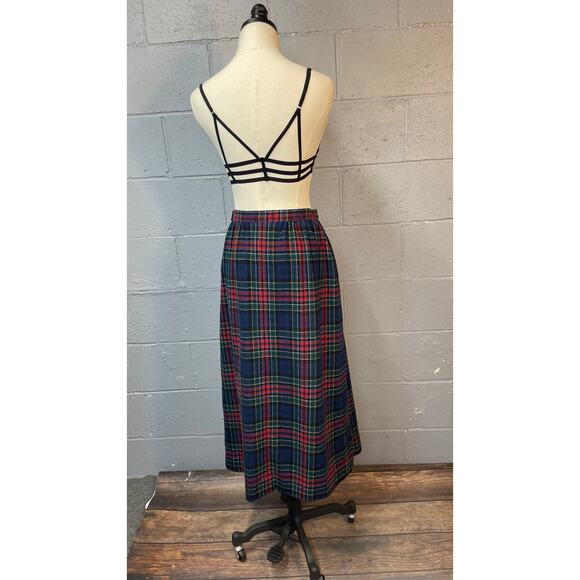 Vintage 1970s Pendleton Allison Tartan Plaid Wool Midi Skirt Size Small Preppy - Picture 6 of 9